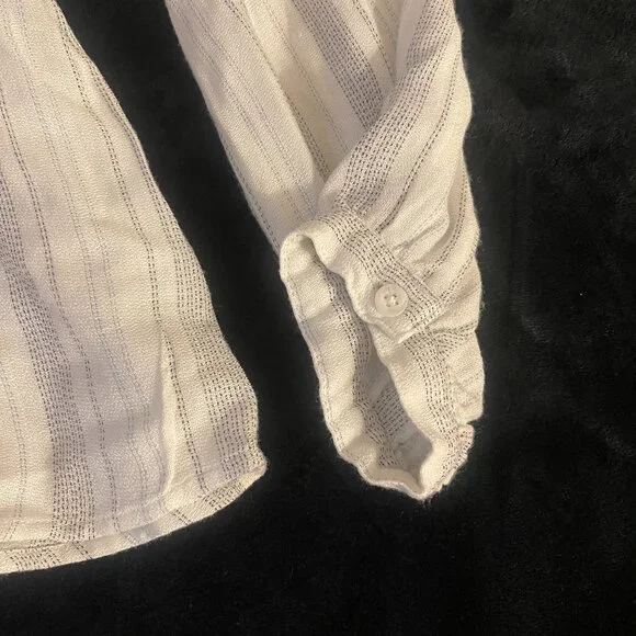 Cloth & Stone White Boho Peasant Blouse Size L NWOT - Picture 4 of 8